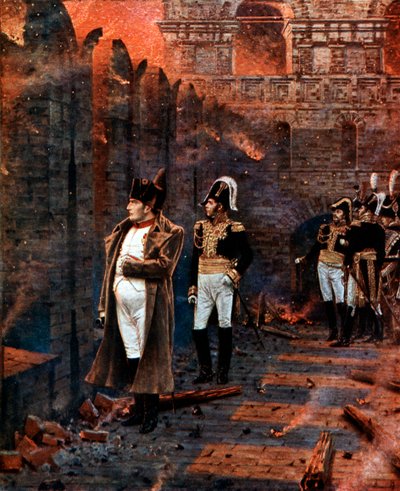 Napoleone e il suo staff che osservano l