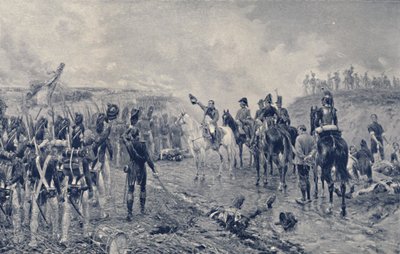 Napoleone e la Vecchia Guardia prima di Waterloo, 1815, 1896 da Unbekannt