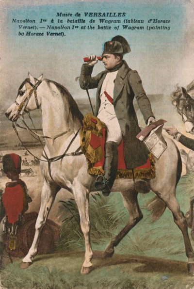 Napoleone alla battaglia di Wagram, 1809 da Unbekannt