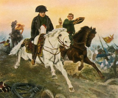Napoleone nella ritirata da Waterloo, 18 giugno 1815, 1936 da Unbekannt