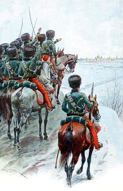 La Grande Armata di Napoleone avvista Mosca, 1812 da Unbekannt