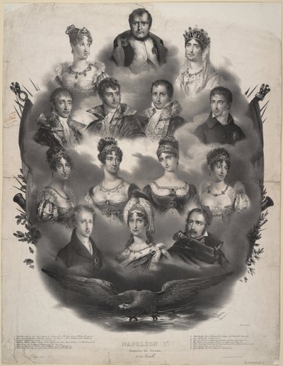 Napoleone I. Bonaparte e la sua famiglia, 1832 da Unbekannt