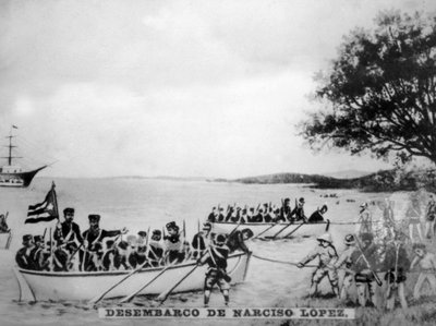 Sbarco di Narciso Lopez a Cardenas, 1850, anni 1920 da Unbekannt