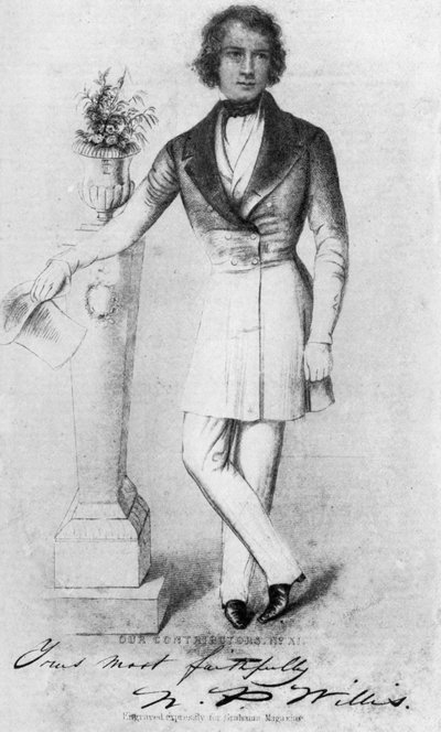 Nathaniel Parker Willis 1806-1867, autore, poeta e editore americano, XIX secolo 1908 da Unbekannt