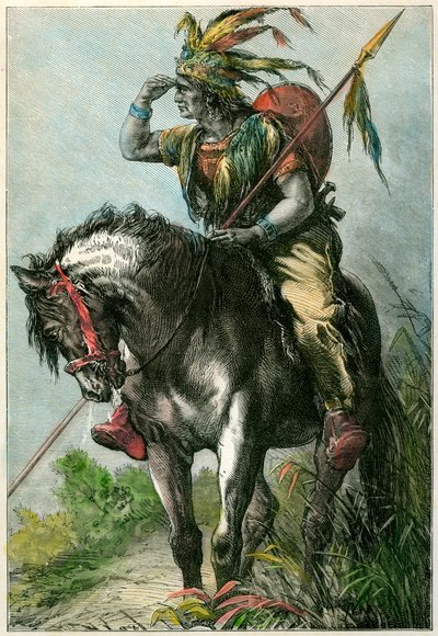 Scout nativo americano, c1870 da Unbekannt