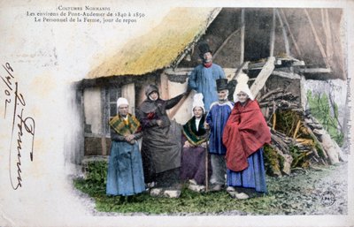 Costume tradizionale di Pont Audemer, Normandia, 1902 da Unbekannt