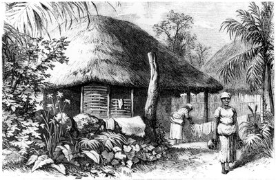 Abitazione nativa, Santo Domingo, 1873 da Unbekannt