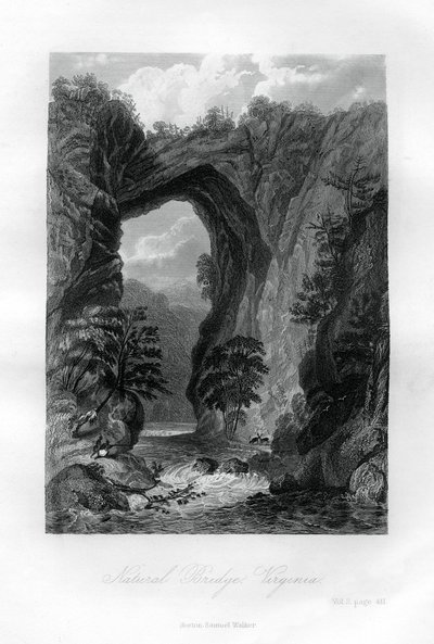 Ponte Naturale, Virginia, USA, 1855 da Unbekannt