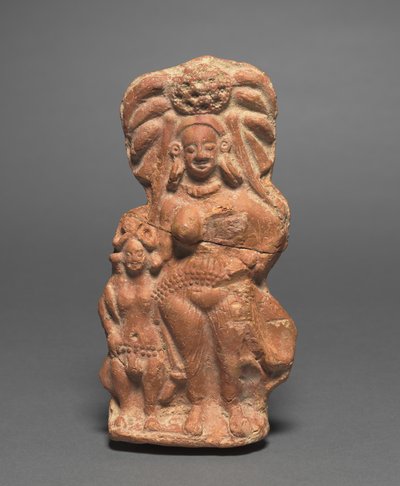 Divinità della natura Yakshi con nano ermafrodito, c. 100 a.C. da Unbekannt