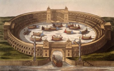 Naumachia in anfiteatro romano da Unbekannt