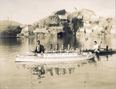 Spettacolo navale al Pike. Due navi da guerra e i loro operatori. Fiera mondiale del 1904 da Unbekannt