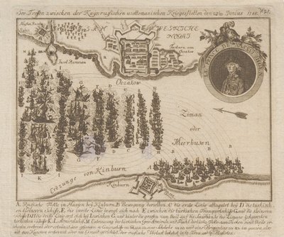 Battaglia navale tra le flotte russe e ottomane il 22 giugno 1788 da Unbekannt