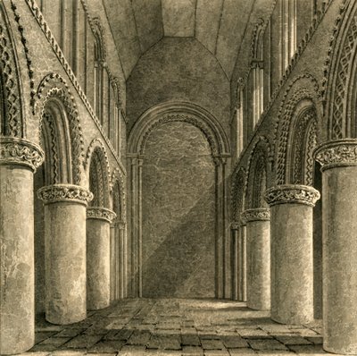 Navata della chiesa di Steyning, 1835 da Unbekannt