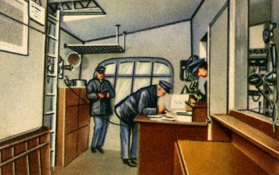Sala di navigazione a bordo di un dirigibile, 1932 da Unbekannt