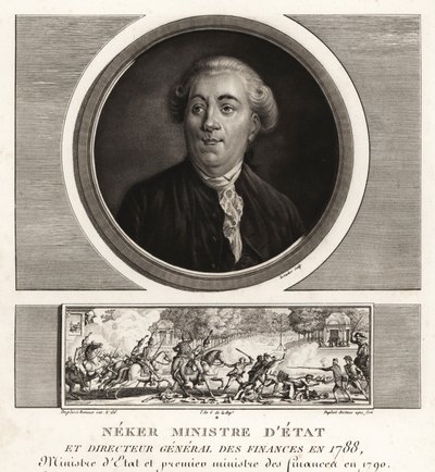 Neker o Jacques Necker, ministro di stato e direttore generale delle finanze da Unbekannt