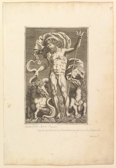 Nettuno tra due cavalli marini, ca. 1560-80 da Unbekannt
