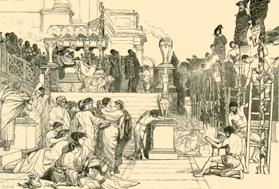 Le torce di Nerone - Bruciatura dei cristiani a Roma, 1890 da Unbekannt