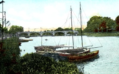 Nuova chiusa e ponte, Richmond, Londra, XX secolo da Unbekannt