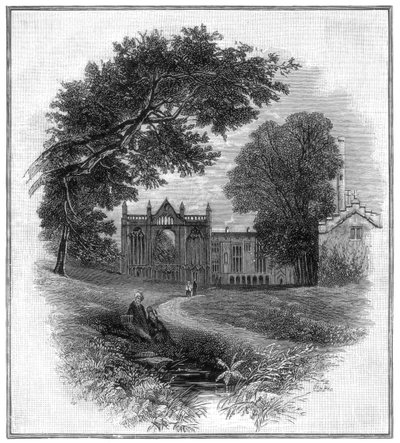 Abbazia di Newstead, la casa ancestrale di Lord Byron, 1888 da Unbekannt