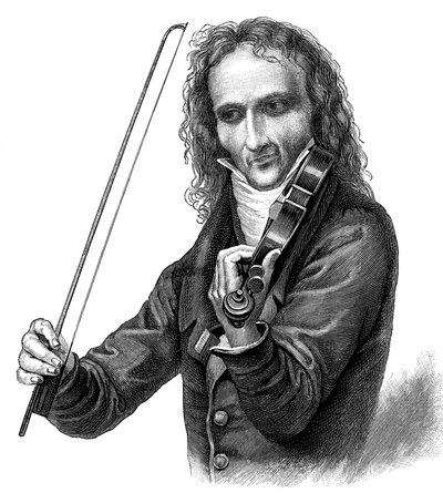 Niccolò Paganini, violinista, violista e compositore italiano, 1830 da Unbekannt