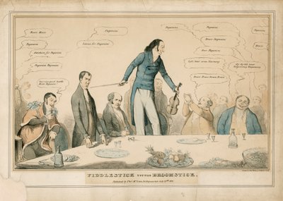 Niccolò Paganini - caricatura da Unbekannt