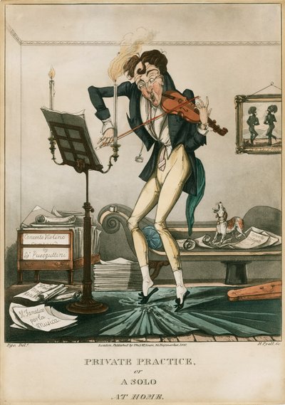 Niccolò Paganini - caricatura da Unbekannt