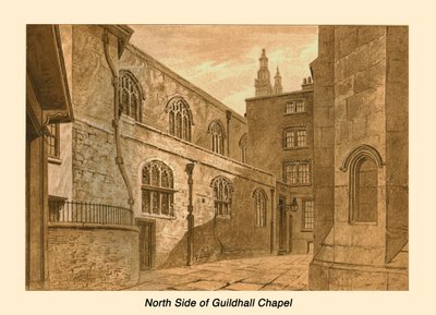Lato nord della cappella di Guildhall da Unbekannt