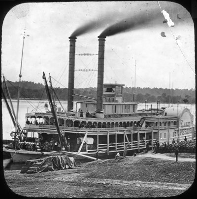 Piroscafo a pale della Northern Line Packet Company, Lake Superior, USA, c. 1870 da Unbekannt