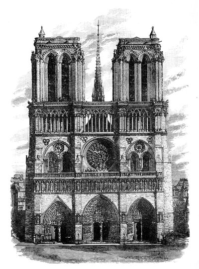 Notre Dame, Parigi, c1888 da Unbekannt