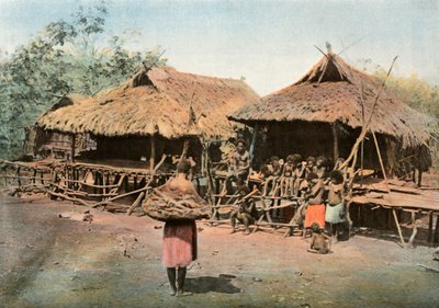 Nouvelle-Guinee. Karapuna. Villaggio Indigeno, Papua Nuova Guinea. Karapuna. Villaggio Nativo, 1900 da Unbekannt