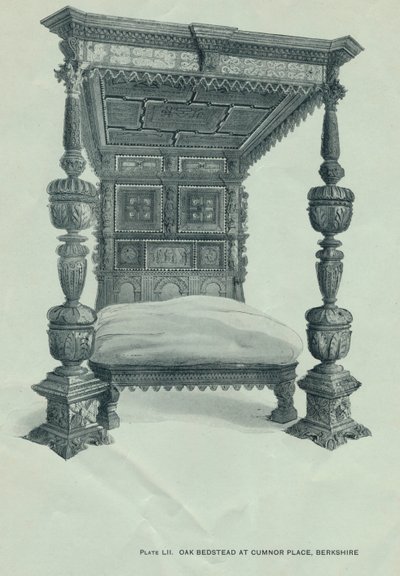 Letto di quercia a Cumnor Place, Berkshire, 1915 da Unbekannt