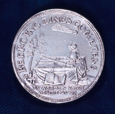 Dritto di una medaglia commemorativa della brillante cometa di novembre 1618 da Unbekannt