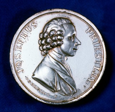 Dritto della medaglia commemorativa per Joseph Priestley da Unbekannt