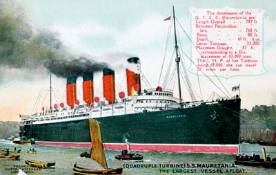Transatlantico RMS Mauretania, XX secolo da Unbekannt