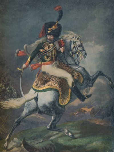 Ufficiale dei Cacciatori a cavallo in carica. Guardia Imperiale, c1812, 1896 da Unbekannt