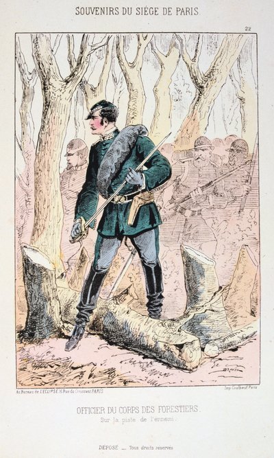Ufficiale del Corpo dei Forestali, Assedio di Parigi, Guerra Franco-Prussiana, 1870-1871 da Unbekannt