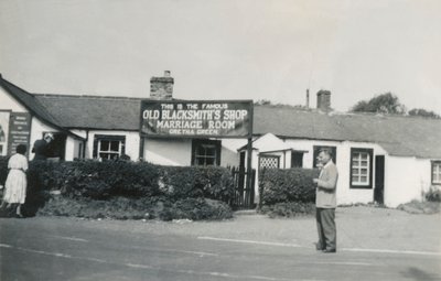 Vecchia bottega del fabbro e sala matrimoni, Gretna Green, Scozia, anni 
