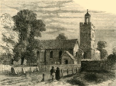Vecchia chiesa di Camberwell nel 1750, c1878 da Unbekannt