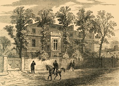 Vecchia Gore House, nel 1830, c1876 da Unbekannt