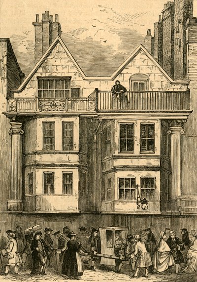 Vecchie case in Fleet Street, vicino alla chiesa di St. Dunstan, ora ricostruita, 1897 da Unbekannt