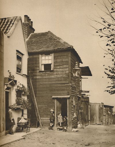Vecchie case a Highgate dalle cui porte i paesani guardavano passare le carrozze, c. 1935 da Unbekannt