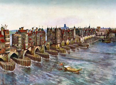 Vecchio Ponte di Londra, circa 1630, c1900-1920 da Unbekannt