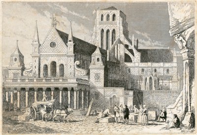 Vecchia Cattedrale di San Paolo, Città di Londra, 1660 da Unbekannt