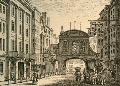Vecchio Temple Bar e il Devil Tavern, 1897 da Unbekannt