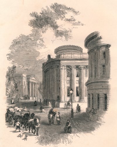 Vecchio municipio e edifici commerciali, Leeds, XIX secolo da Unbekannt