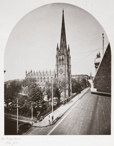 Vecchia Trinity Church, New York City, New York, USA, c 1865 da Unbekannt