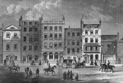 Vecchie case a Pall Mall, Westminster, Londra, c. 1830, 1878 da Unbekannt