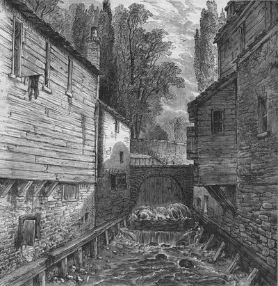 Vecchio sbocco del Serpentine a Knightsbridge, Londra, c1800 1878 da Unbekannt