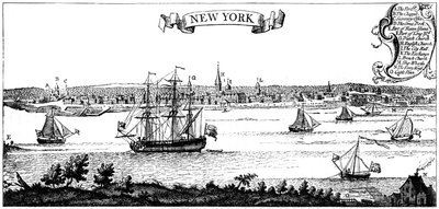 Vecchia vista di New York, 1730 c1880 da Unbekannt