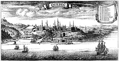 Vecchia vista di Quebec, 1730 c1880 da Unbekannt